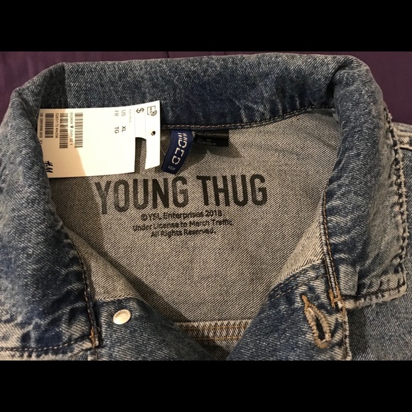 Men’s Young Thug Denim Jacket New With Tag XL - Picture 6 of 7